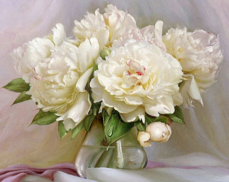 Beautiful Blooming Flowers Digital Painting DIY Paint By Numbers 71